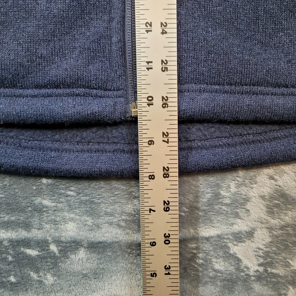 Orvis Mens Navy Blue Full Zip Fleece Sweater Vest Size Large 3BA1